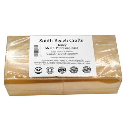 Honey - 2 Lbs Melt and Pour Soap Base - South Beach (Best Soap Base For Melt And Pour Soap)