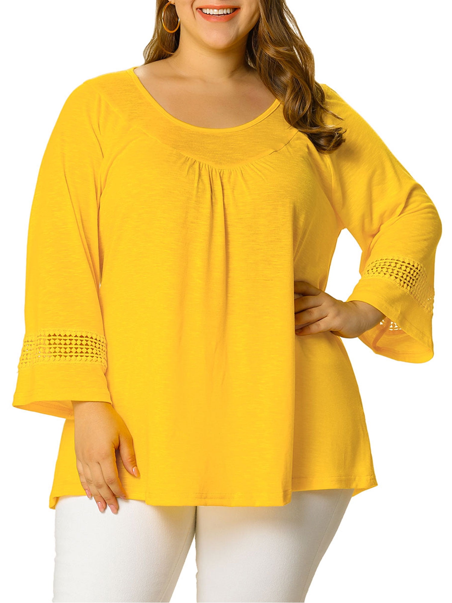 Womens Plus Tops \u0026 T-Shirts | Yellow 