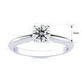thumbnail image 4 of SuperJeweler 1/2 Carat Lab Grown Diamond Solitaire Ring In Sterling Silver For Women, 4 of 5