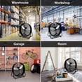 thumbnail image 6 of Industrial Fan 30 Inch Heavy Duty Drum 3 Speed 11000 CFM Air Circulation High Velocity Fan For Warehouse, Workshop, Factory, Commercial, Residential and Greenhouse Black, 6 of 8