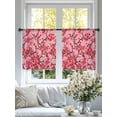 thumbnail image 4 of Chinese Flowers Sheer Curtains 45 Inch Length 2 Panels Set Window Treatments, Spring Pink Peach Blossoms Floral Rod Pocket Semi Curtains for Living Room/Bedroom/Kitchen Décor, 104"W x 45"L, 4 of 7