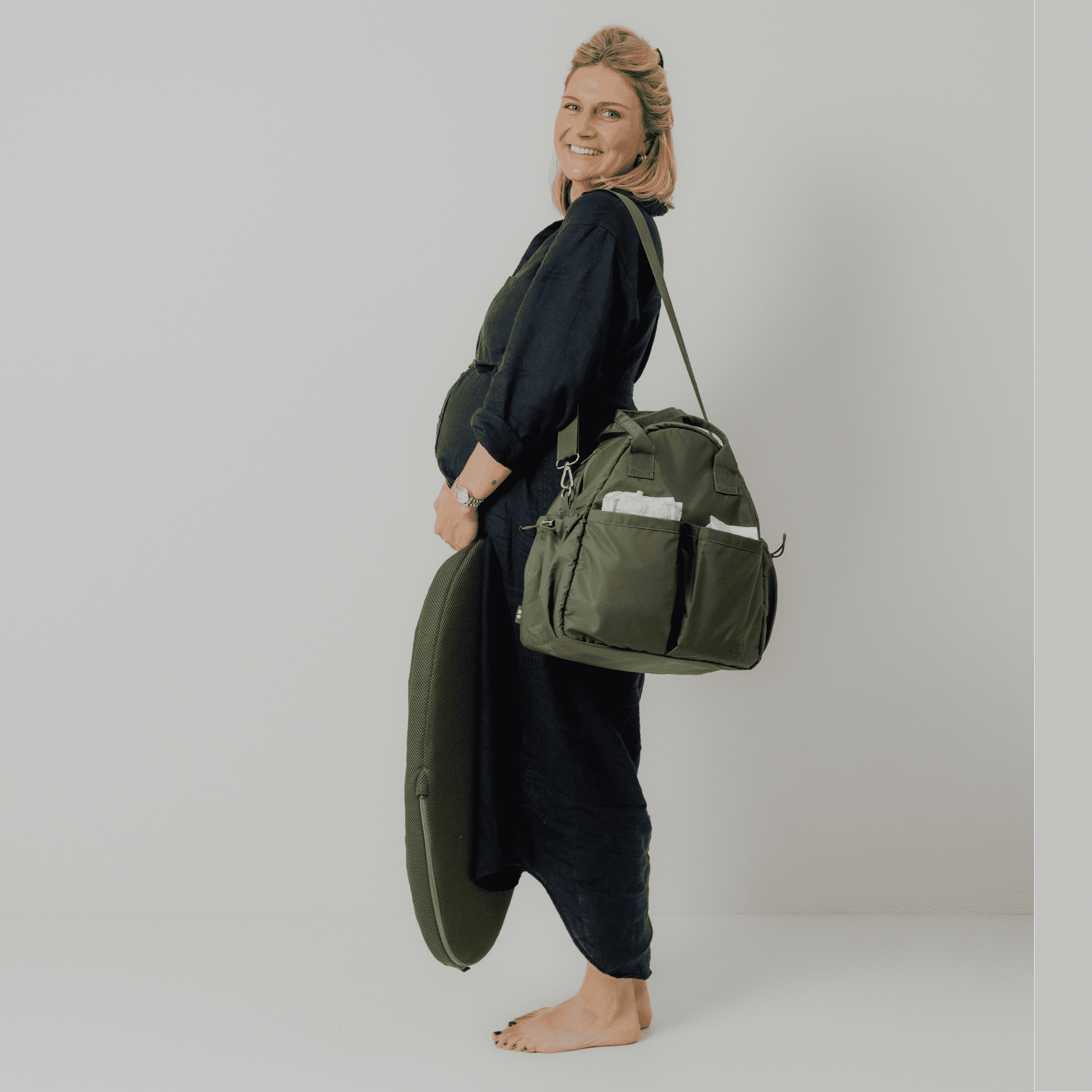 Kiplie Essential Parent Bag - Diaper Bag, Pump Bag & Everyday Carryall, Green