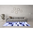 thumbnail image 3 of Ahgly Company Machine Washable Indoor Round Abstract Blue Modern Area Rugs, 6' Round, 3 of 4