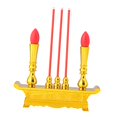 thumbnail image 4 of Simulación incensario quemador candelabro, adorno tradicional eléctrico sin llama, antiguo incensario budista quemador para festival, de ado Dorado, 4 of 9