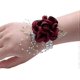thumbnail image 1 of ZHAOCHENG 2 piezas de banda de flores de seda para la muñeca con decoración de papel de aluminio dorado y perla, para dama de honor, boda, novia, 1 of 5