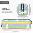 thumbnail image 3 of Rocae Rainbow Rabbit for Pen and Marker Pouch with Zipper for Men and Women, Stationery Bag Pen Holder for Work and Office, 3 of 9