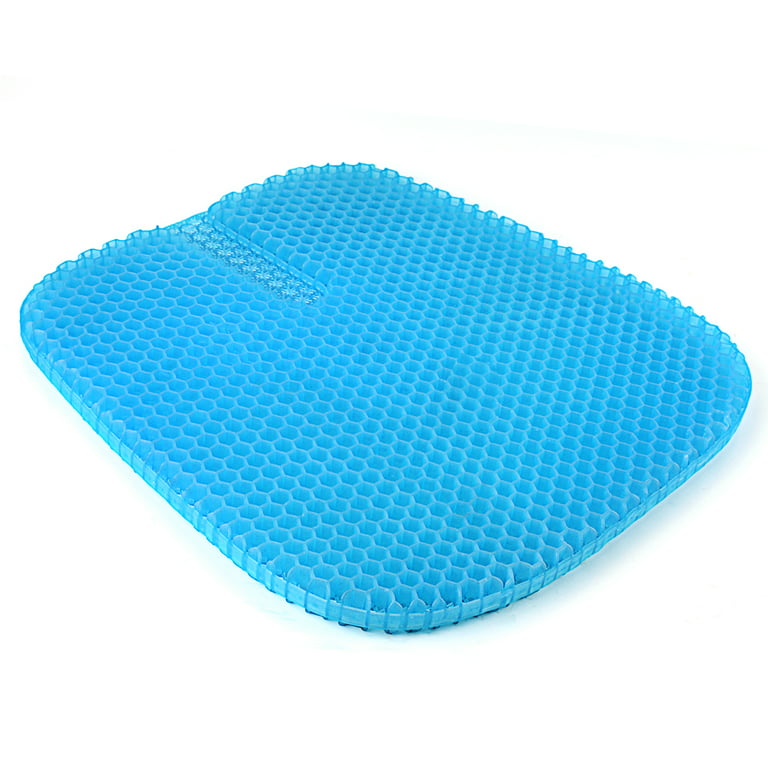 Gel Seat Cushion, for Long Sitting -Double Thick Gel Seat Cushion  Breathable Honeycomb Chair Cushion with Non-Slip Cover for Office Chair  Car
