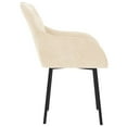 thumbnail image 3 of vidaXL Dining Chairs 2 pcs Cream Velvet, 3 of 5