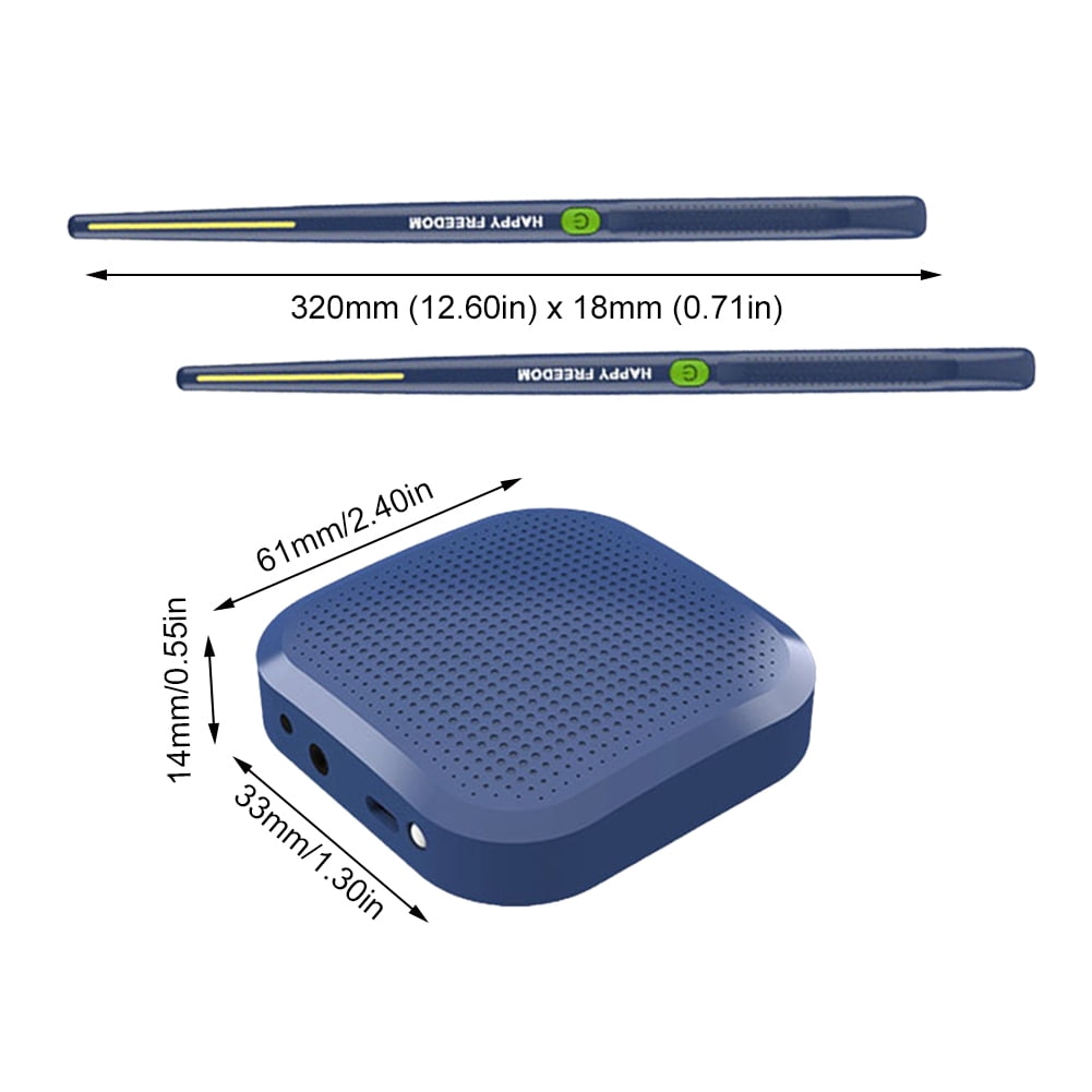 Electronic Virtual Air Drum with Drumsticks, Portable Smart Electronic Drum Set Gift for Adults Kids Beginners (Basic Dark Blue)