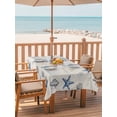 thumbnail image 2 of Outdoor Tablecloth with Umbrella Hole for Patio/Picnic/Party/Camping, Starfish Seahorse Nautical Waterproof Table Cloth Rectangle Table Cover Washable, Rustic Coastal Summer Ocean (60"x 84"), 2 of 9