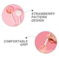 thumbnail image 4 of 2 cucharas soperas de cerámica con diseño de fresa, cucharas de cerámica para sopa, cucharas para ramen, 4 of 7