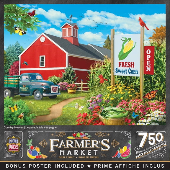 MasterPieces 750 Piece Jigsaw Puzzle for Adults - Country Heaven - 18"x24"