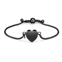 Heart Urn Bracelet for Ashes for Women Men Stainless Steel Cremation Jewelry Keepsake Holder Memorial Ash Bracelet for Loved One
