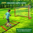 thumbnail image 4 of Portable Soccer Goal 12x6Ft, Collapsible Soccer Goal Net Metal Base, Quick Setup Soccer Training Equipment with 1 Carry Bag, 1 Agility Ladder, 4 Ground Nails, 4 of 6