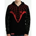 thumbnail image 2 of Boys, Licensed Cosplay Hoodie, Miles Morales Spiderman, Sizes XS-XXL, 2 of 9
