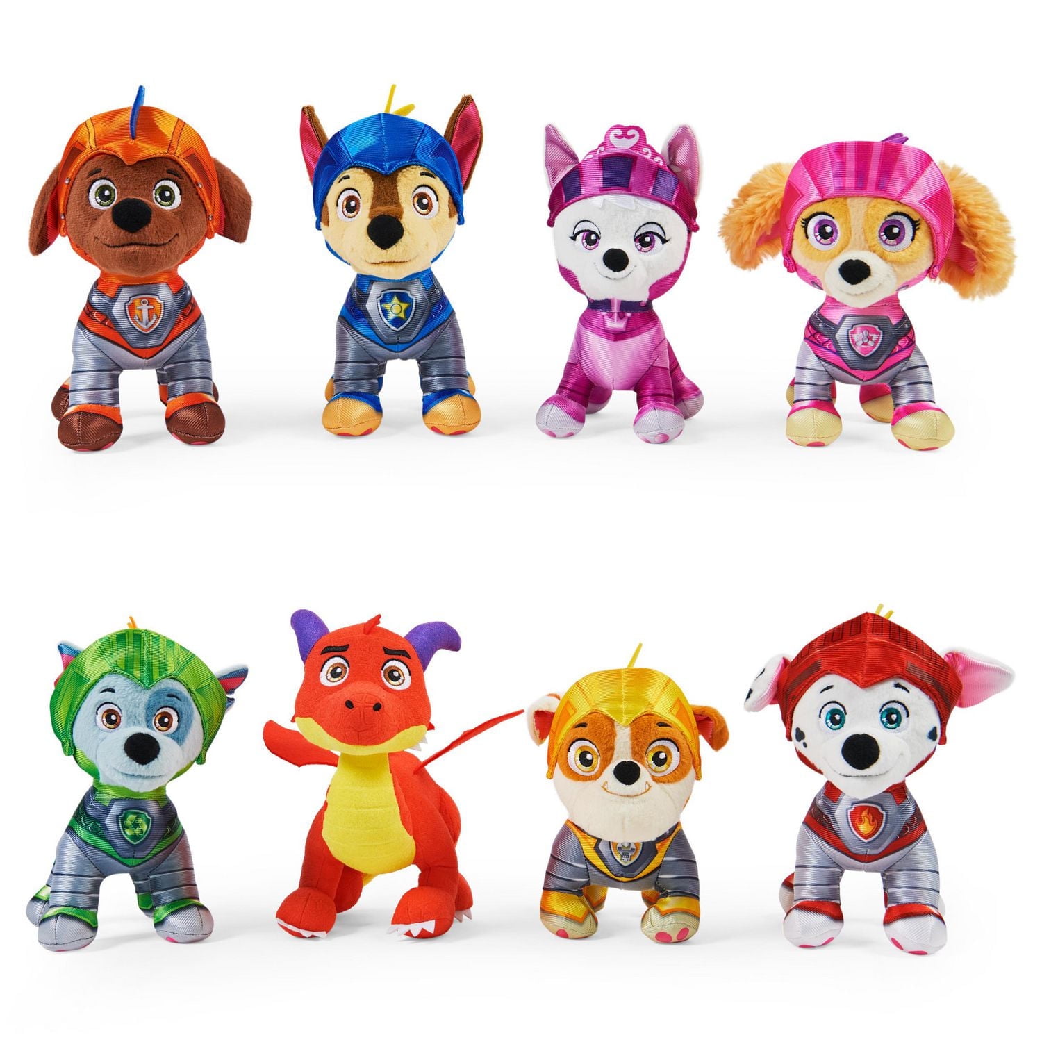 PAW Patrol, Rescue Knights Rubble Animal en peluche, 20,3 cm, jouets pour enfants à partir de 3 ans