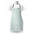 thumbnail image 3 of Salamander Apron, Cartoon Style Continuous Interpretations of Wild Reptiles Repeated, Unisex Kitchen Bib with Adjustable Neck for Cooking Gardening, Adult Size, Pale Blue and White, by Ambesonne, 3 of 4