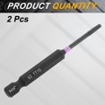 thumbnail image 3 of Uxcell 2pcs TT10 Torx Impact Screwdriver Bit 1/4" Hex Shank 3" Long Magnetic with Hole, 3 of 7