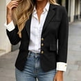 thumbnail image 5 of Purcolt Blazer for Women Dressy Casual Notched Lapel Roll-up Long Sleeve Single Front Button Jackets Suit Comfort Stretchy Slim Fit Outerwear for Business Work Office, 5 of 9