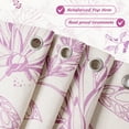 thumbnail image 3 of Inosoo Decorative Linen-Look Digital Print Shower Curtain, Soft & Luxury Farmhouse Pink-Purple Dahlia Flowers Design, 72x72 Inches, 3 of 12