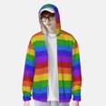 thumbnail image 3 of Fotbe Colorful Glitter Rainbow Men's Women's UPF 50+ Sun Protection Jacket Hooded Cooling Shirt with Pockets Hiking Outdoor Performance-3X-Large, 3 of 8