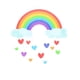 thumbnail image 1 of Dibujos animados Arco Iris nubes amor pared pegatina luminosa calcomanías niños habitación Decoración Ehuebsd Libre de BPA, 1 of 3