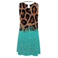 thumbnail image 5 of ICHUANYI Clearance Women's Sleeveless Leopard Print Tank Top Long Dress(Mint Green, XL) ICHUANYI WER2023081012845, 5 of 5