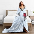 thumbnail image 5 of Saginaw Valley State University Logo Fleece Blanket, Very Soft Microfiber Flannel Blanket for Couch Warm and Cozy for All Seasons, Black, 5 of 6