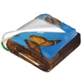 thumbnail image 2 of Salouo Calf Butterflies Lilies A Print Bed Blankets,Flannel Blanket Comfortable Air Conditioning Blanket Lightweight Blanket for Sofa Bed Travel & Couch -40"x30", 2 of 8