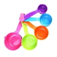 thumbnail image 2 of Colorful Plastic Measuring Cups and Spoons Set, 5 Pcs Pet Food Scoops, Flour Measuring Spoons, Kitchen Baking Tool for Powder Cat Dog and Bird Food (A), 2 of 9
