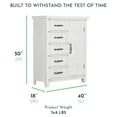 thumbnail image 2 of Evolur Andorra Chifferobe, Designed for Storage, Solid and Sturdy Build, Weathered White, 2 of 17