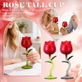 thumbnail image 4 of 280Ml French Romantic Style Rose-Shaped Stemmed Wine Glass, Elegant Ins-Style Curved Petal Design, Stemmed Champagne/Red Wine/Cocktail Cup, 1 Piece, One Size, 4 of 5