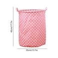 thumbnail image 3 of Leodye 1PCS Extra-large Collapsible Laundry Hamper with Handles Spacious Washable Home Dorm Nursery Clothes Toy Blanket Storage Bin -13.7x17.7in, 3 of 7