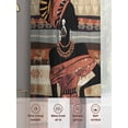 thumbnail image 5 of African Women Sheer Curtains 2 Panels Set Ethnic Style Sheer Window Curtains Light Filtering Rod Pocket Voile Drapes for Bedroom Living Room 52"x63", 5 of 8