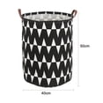 thumbnail image 5 of Tall Laundry Hamper - Large Cotton Rope Basket for Dirty Clothes, Ripple Design, 5 of 5