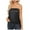 Black, variant on AXXD Women Shirts Black Basic Summer 2024 Sequin Trendy Solid Color Sheath Tank Top Short Sleeve One-Shoulder Top