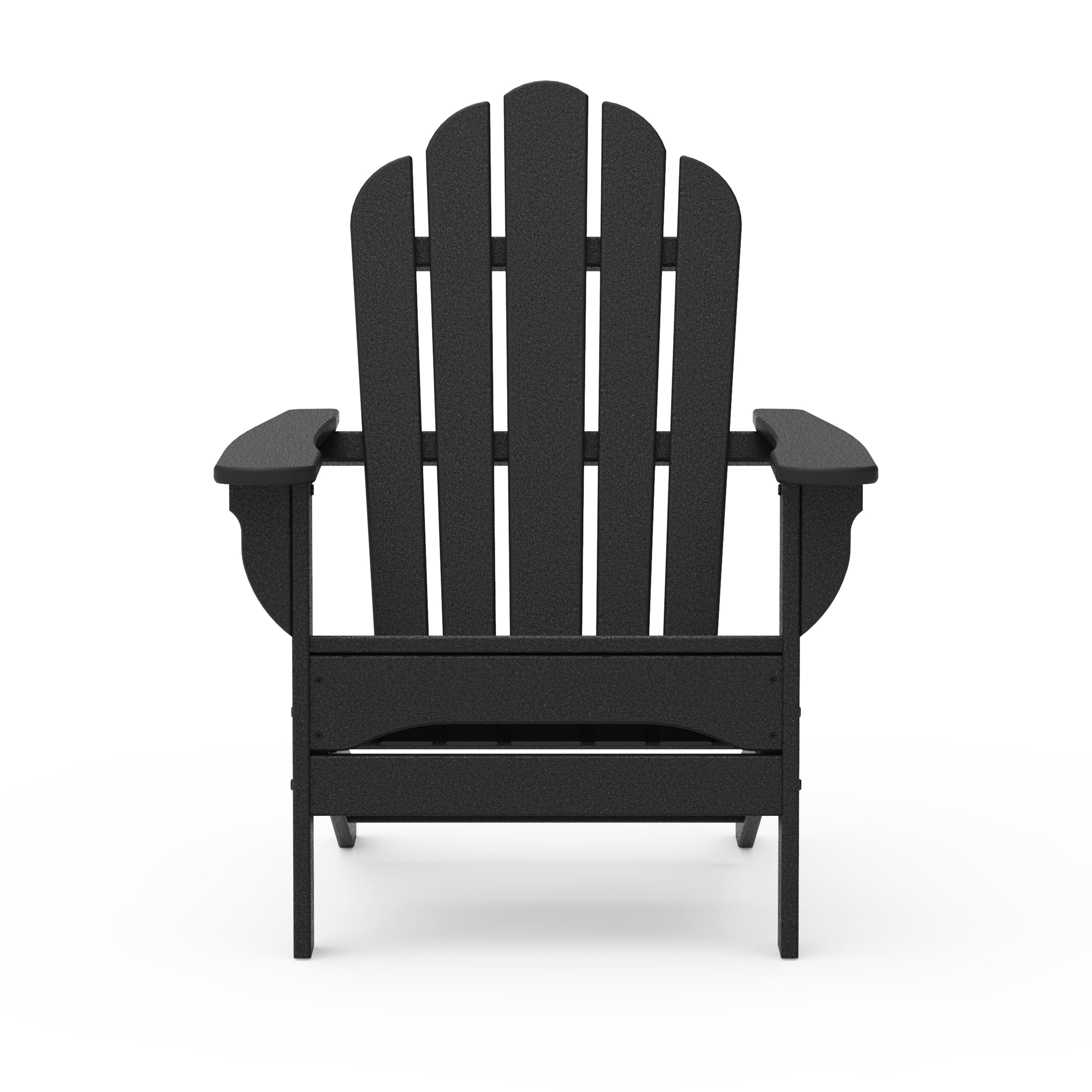 Better Homes & Gardens by POLYWOOD Southlake Outdoor Flowerback Adirondack Chair, All-Weather HDPE, Patio Seat, Black