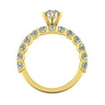 thumbnail image 4 of Certified 3.25ctw Diamond Solitaire Engagement Ring Bridal Set in 14k Yellow Gold (G-H, I1), 4 of 5