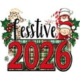 thumbnail image 5 of Your-Sty Family Matching Pajamas Christmas Sleepwear Long Sleeve Sleep Shirt with Pants Soft " Festival 2025 " Print Loungewear Pjs Set S-XXL, 5 of 6