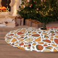 thumbnail image 6 of Yiaed Thanksgiving Food Print Christmas Tree Skirt , Tree SkirtsTree Mat for Christmas Winter Holiday Indoor Decorations-30", 6 of 7