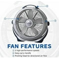 thumbnail image 3 of Lasko Wind Machine 20" 3-Speed Pivoting Floor Fan, Gray, A20300, New, 3 of 5