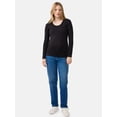 thumbnail image 6 of Ingrid & Isabel For Every Belly Women's Maternity Scoop Tee with Long Sleeves, Sizes S-XXL, 6 of 8