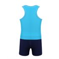 thumbnail image 5 of RUNQHUI Big Girls' Summer Two-Pieces Tankini Swimwear Rack Back Top with Boyshort Sets Blue 6, 5 of 5