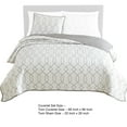 thumbnail image 5 of Jim 2 Piece Twin Size Reversible Coverlet Set - Geometric White and Gray, 5 of 5