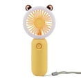thumbnail image 3 of Cosmetic Fan with Light, Handheld Mini Fan, Plastic Construction, Usb Rechargeable, Night Light Feature, for Vanity, Workspace Desk, and Travel Use, Pink Color, by FAJHHA, 3 of 6