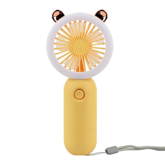 Harpi Handheld Mini Fan,Air Conditioner Fan,3 Speeds,Cosmetic Fan With Light Personal Lash Fan USB Portable Charging With Night Light Lazy Desktop Mini Pocket Small Fan,Travel Essentials