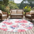 thumbnail image 4 of Round Rug 7Ft Washable Non-Slip, Pink Watercolor Floral Circle Area Rugs for Living Room Bedroom, Spring Flower Abstract Art Indoor Floor Mats Carpet Runner for Home Decor Aesthetic, 4 of 8
