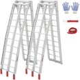 thumbnail image 1 of 1500 Lbs 89 In Folding Aluminum Loading Ramps 2-Pack Bi-Fold Trailer Ramps with Safety Straps and Reflective Tape, 1 of 7