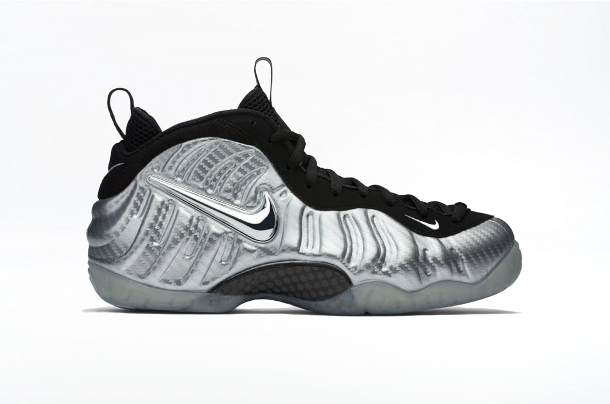 nike air foamposite silver