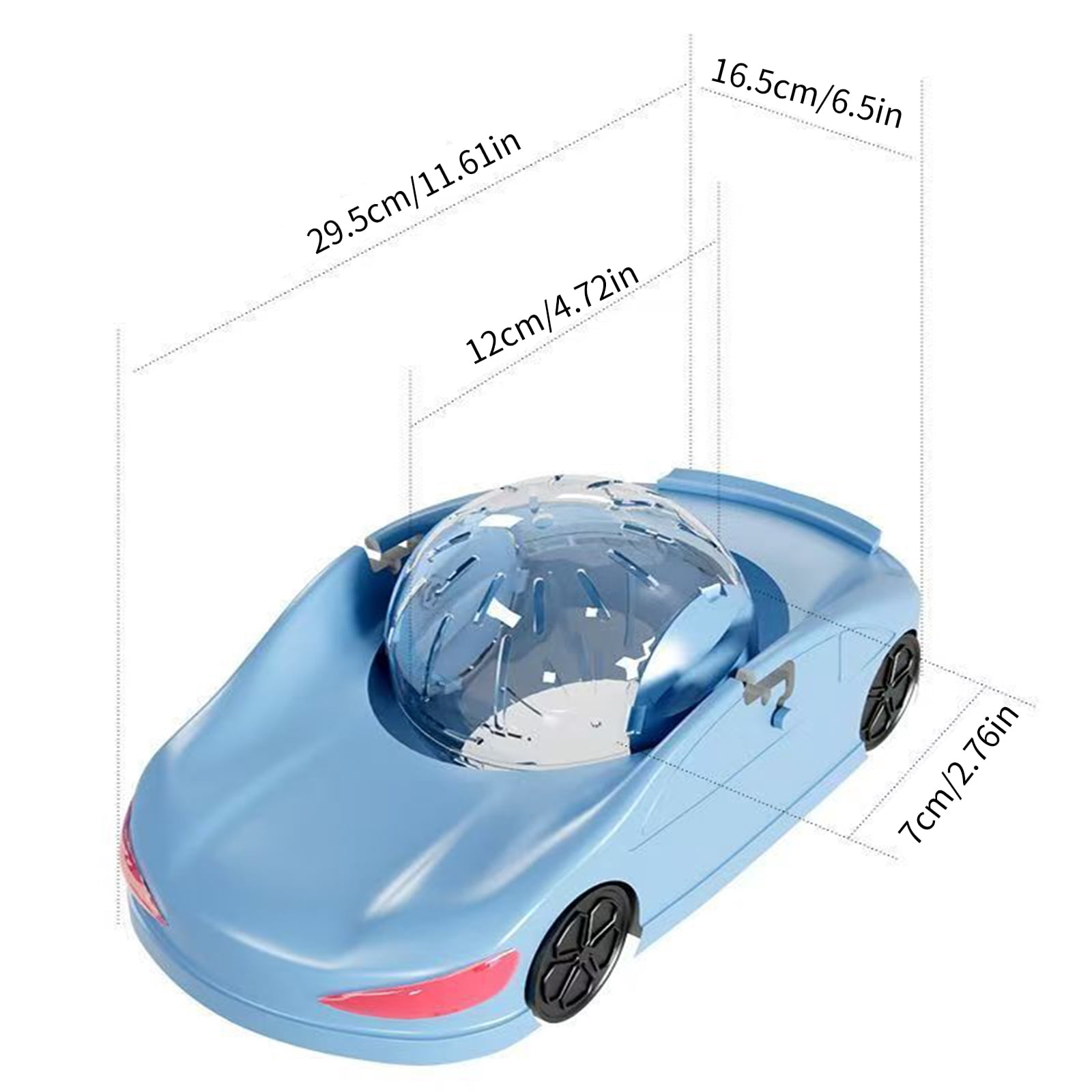 Hamster Activity Car Toy Exercise Fitness Wheel Clear Running Vehicle for Small Pet Hamsters Ferrets and